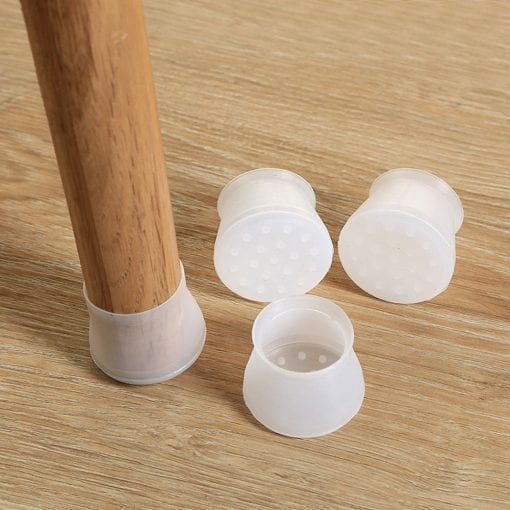 4pcs square silicone chair leg caps Non-slip Table Foot dust Cover Socks Floor Protector pads pipe plugs furniture leveling feet