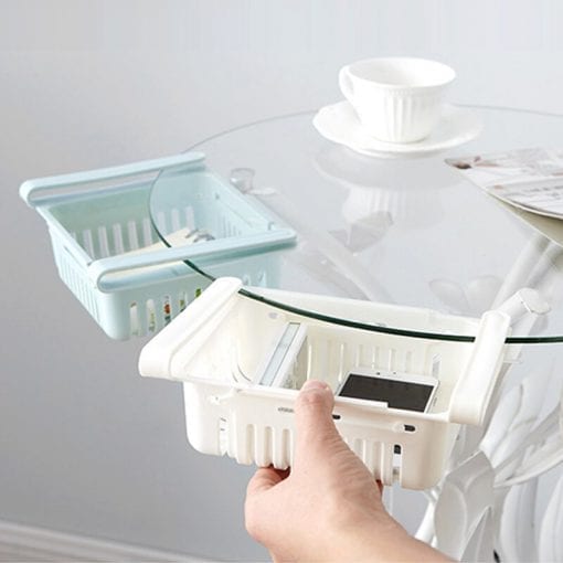 Kitchen Adjustable Stretchable Refrigerator Organizer Drawer Basket Fridge Pull-out Drawers Spacer Layer Storage Rack