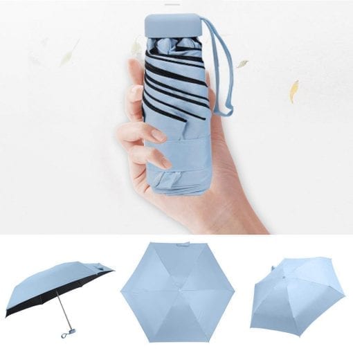 Pocket Mini Umbrella Rain Women Windproof Durable 5 Folding Sun Umbrellas Portable Sunscreen Female Parasol Umbrella