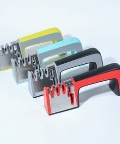 4 in 1 Knife Sharpener Ceramic Kitchen Knife Shears Scissors Sharpening Tools Diamond Coated Non-slip Base Stainless Steel