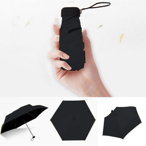 Pocket Mini Umbrella Rain Women Windproof Durable 5 Folding Sun Umbrellas Portable Sunscreen Female Parasol Umbrella