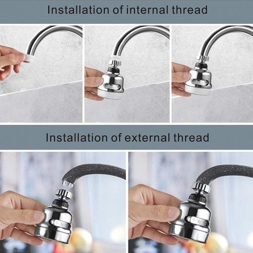 Rotatable Faucet Sprayer Head Anti Splash Tap Booster Shower Water Saving Water-saving Devices Garden Kitchen Tool 2019 New