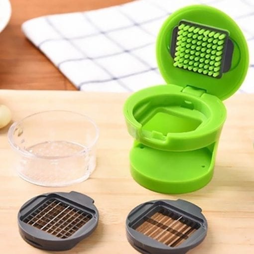 Kitchen Pressing Vegetable Onion Garlic Food Slicer Chopper Cutter Peeler Dicer