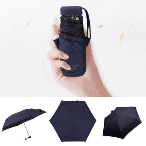 Pocket Mini Umbrella Rain Women Windproof Durable 5 Folding Sun Umbrellas Portable Sunscreen Female Parasol Umbrella