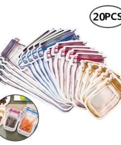 Reusable Mason Jar Bottles Bags Nuts Candy Cookies Bag Seal Fresh Food Storage Bag Snacks Zipper Sealed Kitchen Organizer