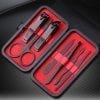 7pcs/set New Manicure Nail Clippers Pedicure Set Portable Travel Hygiene Kit Stainless Steel Nail Cutter Tool Set