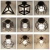 Modern nordic black wrought iron E27 led ceiling lamps for kitchen living room bedroom study balcony porch restaurant cafe hotel