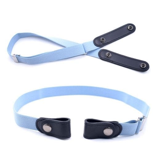 Women's Buckle-Free Elastic Belts Invisible Belt for Jeans No Bulge Hassle Band Fashion Casual Adjustable Button Canvas Belt