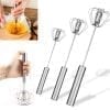 Semi-automatic Egg Beater 304 Stainless Steel Egg Whisk Manual Hand Mixer Self Turning Egg Stirrer Kitchen Accessories Egg Tools