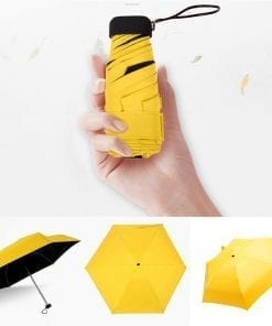 Pocket Mini Umbrella Rain Women Windproof Durable 5 Folding Sun Umbrellas Portable Sunscreen Female Parasol Umbrella