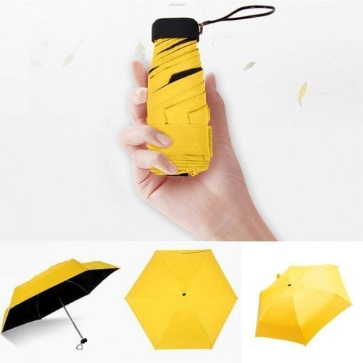 Pocket Mini Umbrella Rain Women Windproof Durable 5 Folding Sun Umbrellas Portable Sunscreen Female Parasol Umbrella