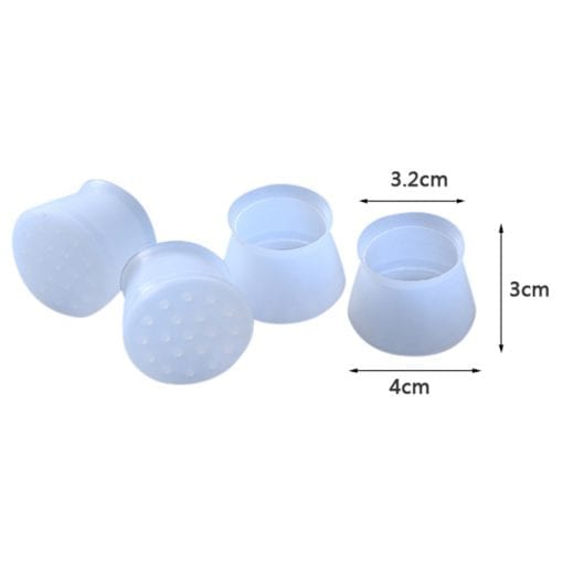 4pcs square silicone chair leg caps Non-slip Table Foot dust Cover Socks Floor Protector pads pipe plugs furniture leveling feet