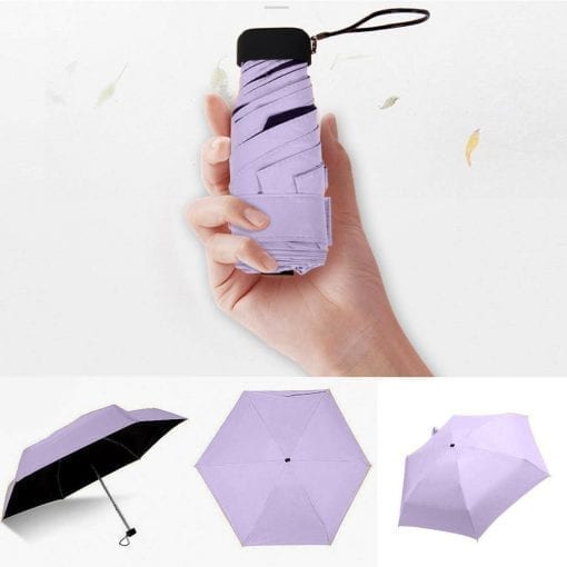 Pocket Mini Umbrella Rain Women Windproof Durable 5 Folding Sun Umbrellas Portable Sunscreen Female Parasol Umbrella