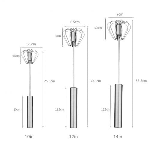 Semi-automatic Egg Beater 304 Stainless Steel Egg Whisk Manual Hand Mixer Self Turning Egg Stirrer Kitchen Accessories Egg Tools