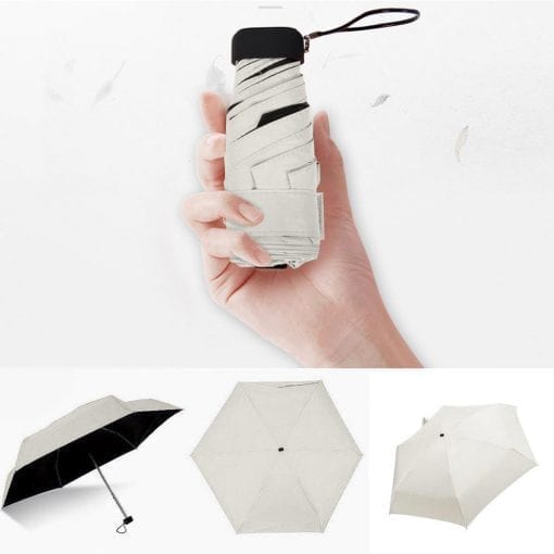 Pocket Mini Umbrella Rain Women Windproof Durable 5 Folding Sun Umbrellas Portable Sunscreen Female Parasol Umbrella