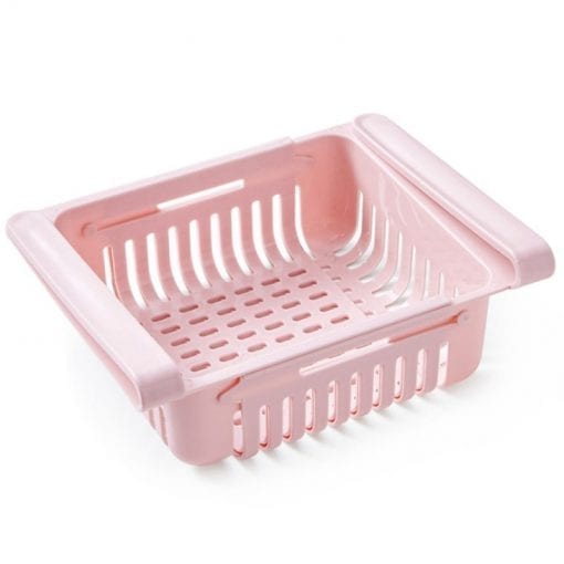 Kitchen Adjustable Stretchable Refrigerator Organizer Drawer Basket Fridge Pull-out Drawers Spacer Layer Storage Rack