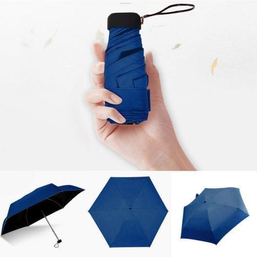 Pocket Mini Umbrella Rain Women Windproof Durable 5 Folding Sun Umbrellas Portable Sunscreen Female Parasol Umbrella